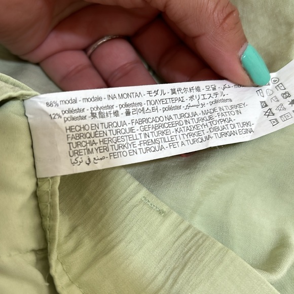 ZARA WOMENS TROUSERS PANTS HIGH RISE CELERY WIDE LEG Sz SMALL - Picture 10 of 10